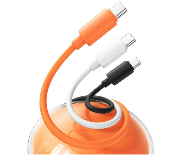 USAMS Kabel 3A Silicone Fast Charging USB-C biały - 1569102 - zdjęcie 3